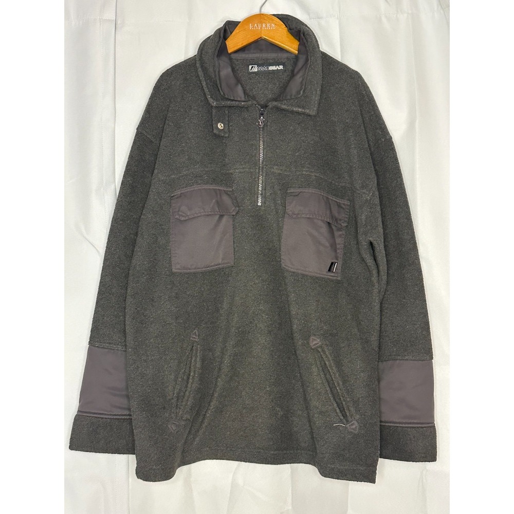 Vintage MAGGEAR L Sherpa Fleece Utility Pullover Gorpcore Outdoor Jacket Hiking